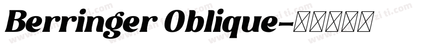 Berringer Oblique字体转换